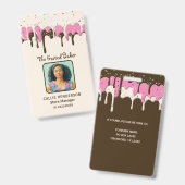 滴下つや消しベーカリー事業社員 バッジ (正面＆裏面)