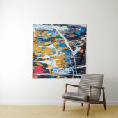 滴下カラフル絵を描:落書き壁 タペストリー (インサイチュ(横))