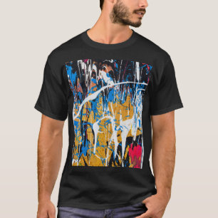 滴下カラフル絵を描:落書き壁 Tシャツ
