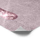 滴下ガーリーグリッター |ダスティメイブピンクきらめく ポスター (角)