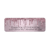 滴下ガーリーグリッター |ダスティメイブピンクきらめく ラベル (正面)