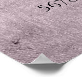 滴下ガーリーグリッター | Dusty Mauve Pink Sweet 16 ポスター (角)