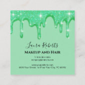 滴下ガーリーグリーングリッターアポイントメント 予約カード (裏面)