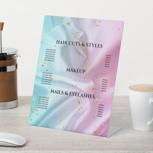 滴下ガーリーピンクグリッター台座標識 台座サイン (インサイチュ)