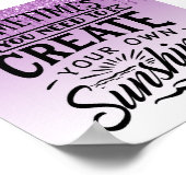 滴下グリッター感動的引用文ポスター ポスター (角)