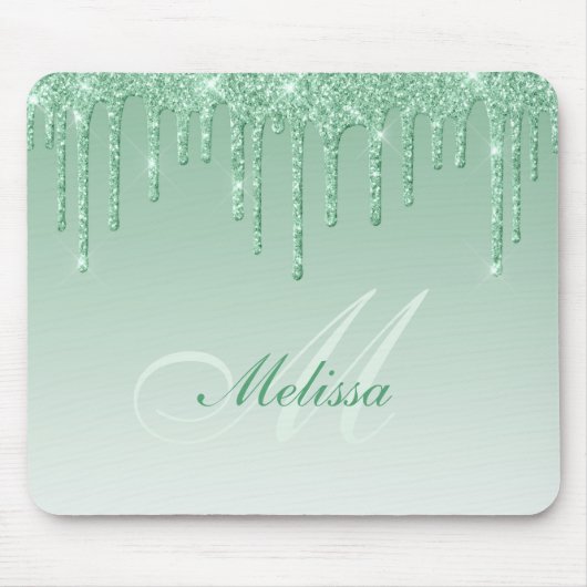 滴下グリーングリッター マウスパッド (正面)
