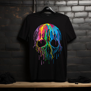 滴下サイケデリックスカル Tシャツ