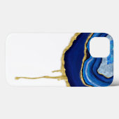 滴下サファイアブルーと金ゴールド瑪瑙 Case-Mate iPhoneケース (裏面 (横))