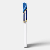 滴下サファイアブルーと金ゴールド瑪瑙 Case-Mate iPhoneケース (裏面 / 左)