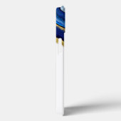 滴下サファイアブルーと金ゴールド瑪瑙 Case-Mate iPhoneケース (裏面 / 右)