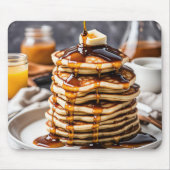 滴下シロップ付きパンケーキスタック マウスパッド (正面)