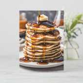 滴下シロップ付きパンケーキスタック 招待状 (スタンド正面)