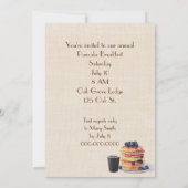 滴下シロップ付きパンケーキスタック 招待状 (裏面)