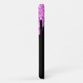 滴下スパークルグリッターピンクブラックモノグラム Case-Mate iPhoneケース (裏面/右)