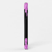 滴下スパークルグリッターピンクブラックモノグラム Case-Mate iPhoneケース (裏面/右)