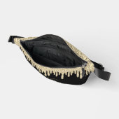 滴下スパークル金ゴールドと黒モノグラエレガントム ファニーパック (見開き)