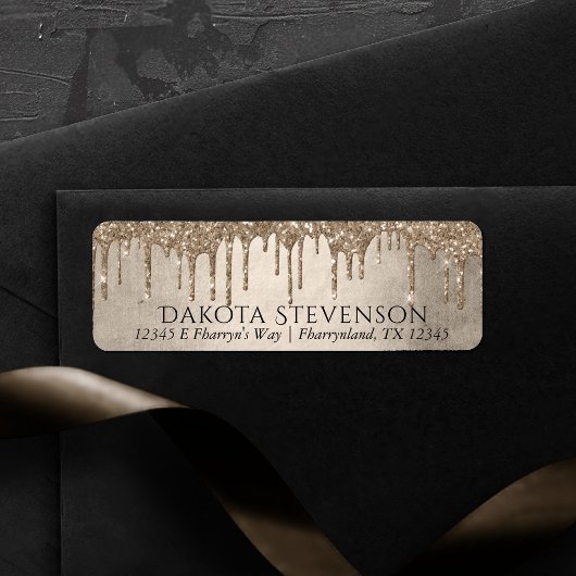 滴下タウペグリッター |シャンパンリターンアドレス ラベル