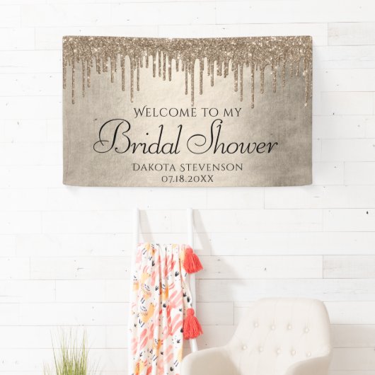 滴下タウペグリッター |シャンパン金ゴールドシャワー 横断幕 (インサイチュ)