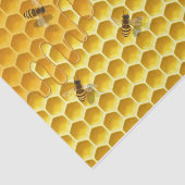 滴下ハニカムと飛んでいるミツバチ 薄葉紙 (詳細)