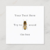 滴下ハニカム上のミツバチ スクエア名刺 (裏面)