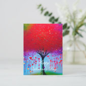 滴下ハートツリーのバレンタイン ポストカード (スタンド正面)