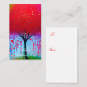 滴下ハートツリーキッズバレンタイン ノートカード (正面/裏面)