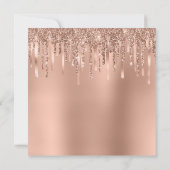 滴下バラ金ゴールドグラデーショングリッター60誕生日 招待状 (裏面)