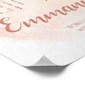 滴下バラ金ゴールドグリッター子名子供部屋 ポスター (角)