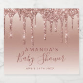 滴下バラ金ゴールド スパークリングワインラベル (シングルラベル)