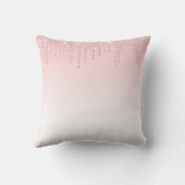 滴下パーソナライズされたグリッターピンクティール(緑がかった色)蝶 クッション (裏面)