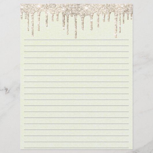 滴下パーソナライズされたグリッターライニング定置物 (裏面)