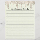 滴下パーソナライズされたグリッターライニング定置物 (正面)