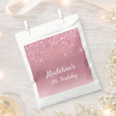 滴下パーソナライズされたグリッター フェイバーバッグ (クリップ留めされた状態)