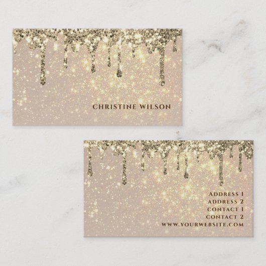 滴下フェイクグリッター名刺 名刺 (正面/裏面)