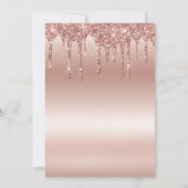 滴下モダンバラ金ゴールドベビーシャワー招待状 招待状 (裏面)