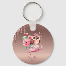 滴下モダンバラ金ゴールドモノグラムパーソナライズされたロー