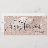 滴下モダンバラ金ゴールド証明書ギフトカード (正面)