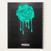 滴下ライトティール（緑がかった色）バラカスタムプランナー プランナー手帳 (裏面)