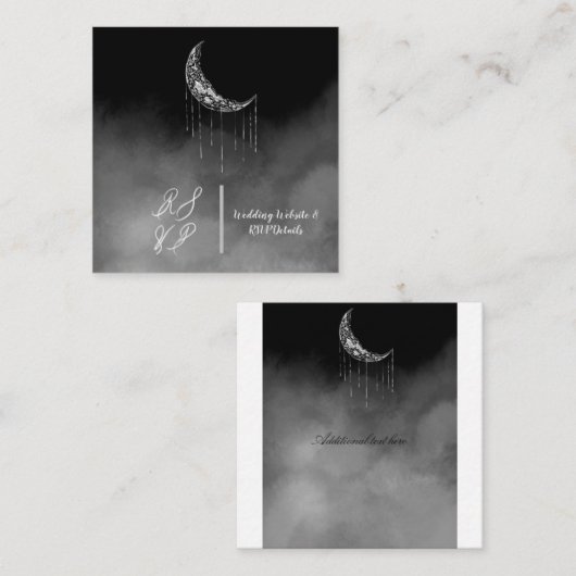 滴下月芸術的書囲いカード エンクロージャーカード (正面/裏面)