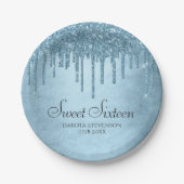 滴下氷グリッター |スパークルフェイクスウィート16 ペーパープレート (正面)