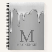 滴下液状金属クロムモノグラム ノートブック (正面)