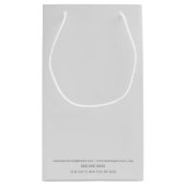 滴下絵を描抽象芸術シームレス黒と灰色 スモールペーパーバッグ (裏面)