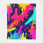 滴下色のカオス フリースブランケット (正面)