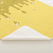 滴下金ゴールドグリッター効果ときらめき シェルパブランケット (3/4)