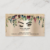 滴下金ゴールドフローラメイクアップウインク目まぶし 名刺 (裏面)