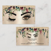 滴下金ゴールドフローラメイクアップウインク目まぶし 名刺 (正面/裏面)