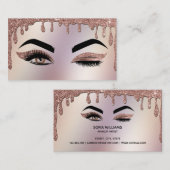 滴下金ゴールドメイクアップアーティストウインク目まぶし 名刺 (正面/裏面)