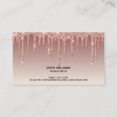 滴下金ゴールドメイクアップアーティストウインク目まぶし 名刺 (裏面)