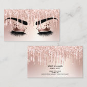 滴下金ゴールドメイクアップアーティストCrown Eye Lash 名刺 (正面/裏面)
