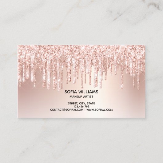 滴下金ゴールドメイクアップアーティストCrown Eye Lash 名刺 (裏面)